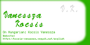 vanessza kocsis business card